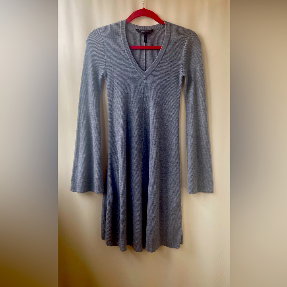 BCBG MaxAzria wool dress with wide sleeves. Size XS.